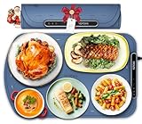Warming Mat for Food, VEPOKA Food Warmer Mat for Countertop, Electric Warming Tray with 7 Temp Levels & Auto Shut-Off, Food Warmers for Parties, Ideal Gift for Kitchen & Buffet Use