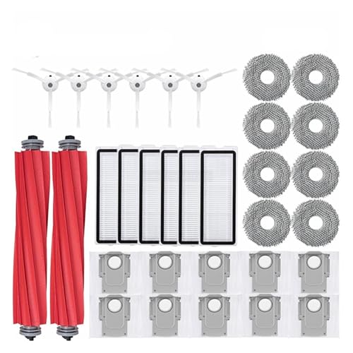 Roborock Q Revo MaxV/Q Revo S/Q Revo Pro ���{�b�g�|���@�A�N�Z�T���[ �_�X�g�o�b�O ���C���T�C�h�u���V Hepa �t�B���^�[ ���b�v�N���X �X�y�A�ɑΉ�(Brown)