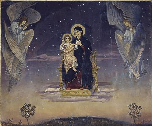 Lienzo de la Virgen de Vasnetsov TVLAR, cuadro de 60x90cm para decorar la oficina o el hogar