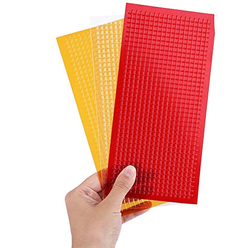 Kit Reparation feu Arriere, 3Pcs feu Arriere Autocollant Voiture Orange, 192x95mm Kit de réparation de Fissuration de lentille de Voiture, pour Phares Voiture...
