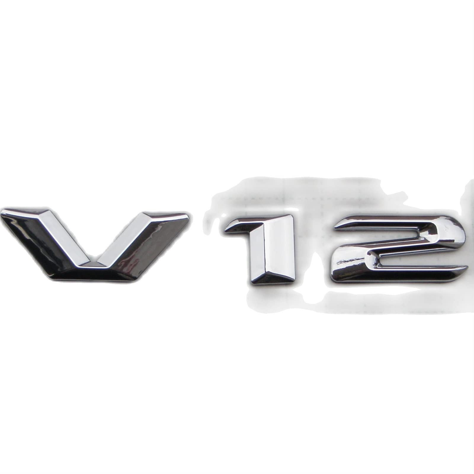 Chromlegierung V12 ABS Nummer Buchstabe Kofferraum Seitenabzeichen Logo Logo Aufkleber Aufkleber Passend for Mercedes Benz Maybach S600