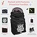 J.L. Childress Gate Check Bag for Single & Some Double Strollers - Travel Bag for Airplane, Fits Most Standard Baby Strollers, Airport Accessories Gate Check, Flying Essentials - Black