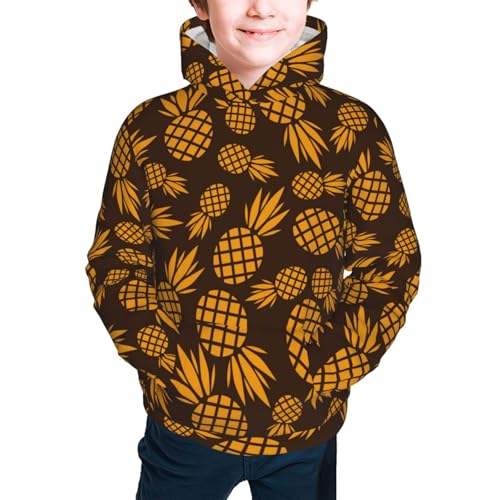 Colorful Pineapple Kid Hoodies Boys Sweatshirts Girls Pullover with Pocket3