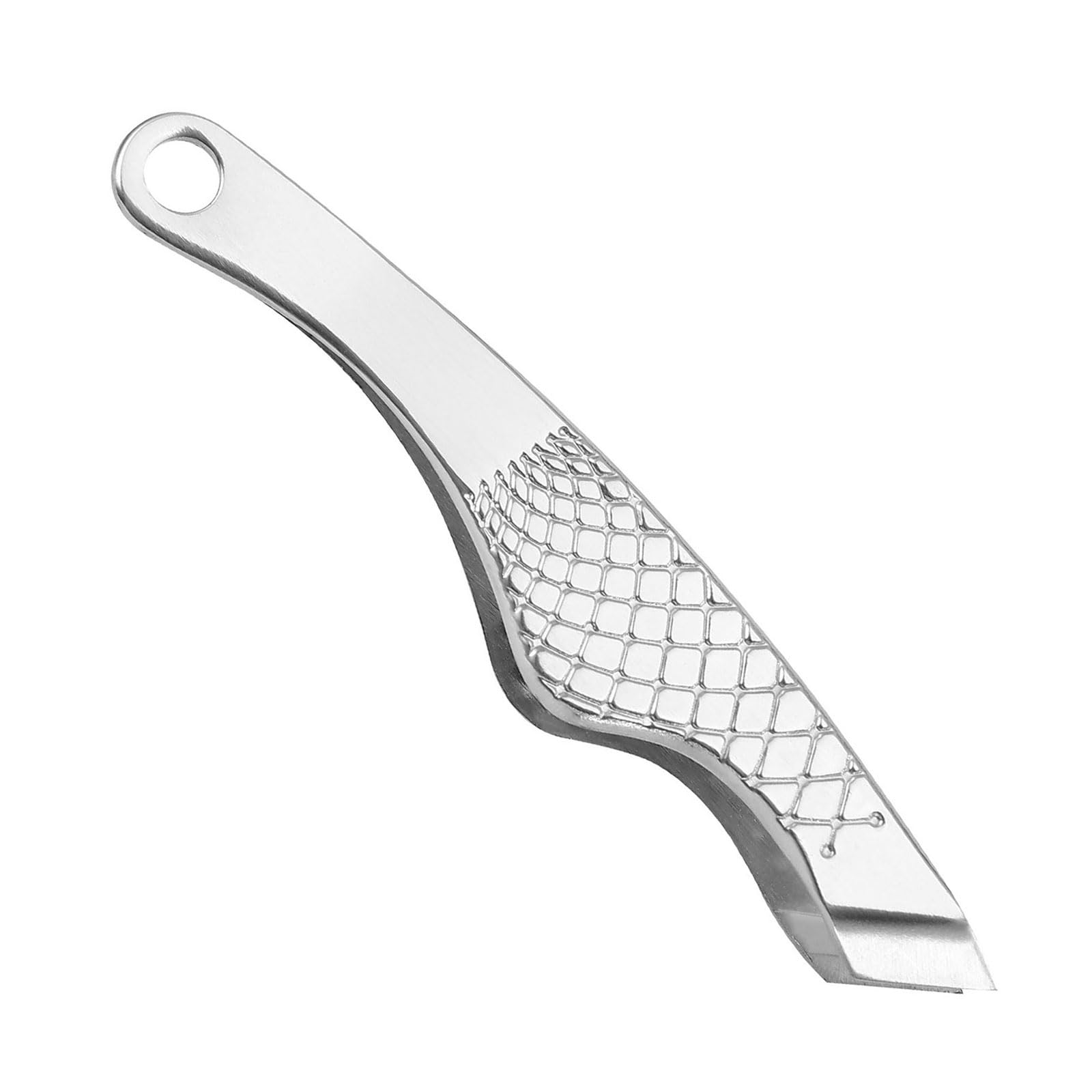 LLUJIAXI Stainless Steel Tweezers For Hair Removal And Kitchen Tasks With Slanted Tip And Fish Scale Grip 42g Strong Construction