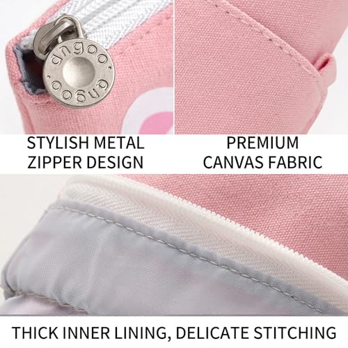 Image of FINEMOE Standing Pencil Case Cute Pencil Pouch for Girls Boys, Korean Boba Pop Up Stationery Makeup Cosmetic Organizer Box, Pouches for Stationary Boys Kids Women School Students (Pink Cat)