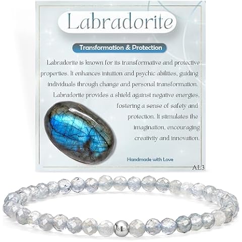 Farfume Labradorite Crystal Beaded Bracelet Cover