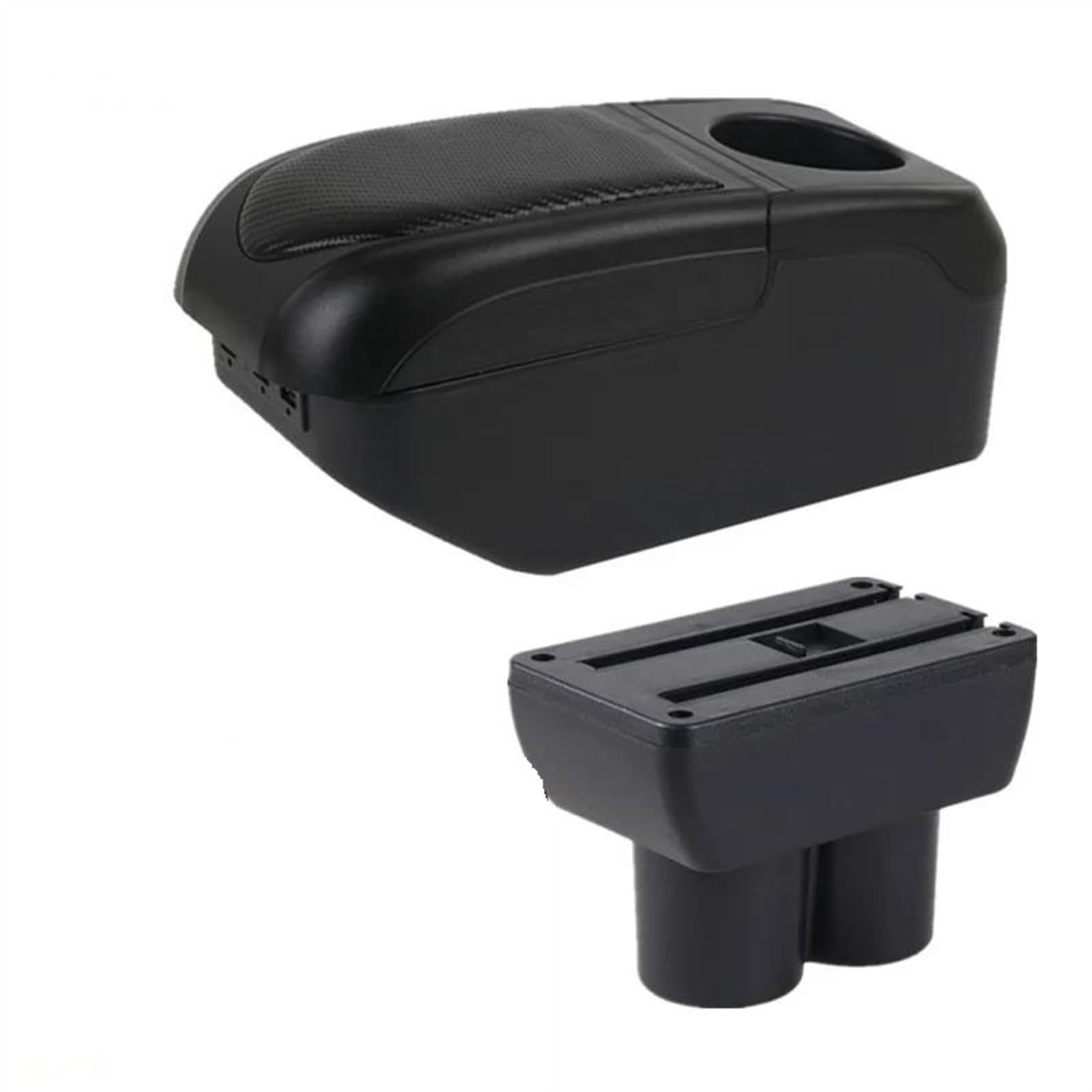 NOHEEU Car Armrest Box Interior Dedicated 1999-2018 Retrofit Parts Center Storage Accessories For Jimny(S1 black-black 6USB)