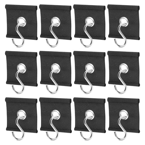 Riceel Kederöse für Kederschiene 12 Stück Markisen Paspelhaken für Caravan Tragbare kederschiene Haken für 5/6 mm S-Haken Camping Markisen Haken
