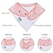 10-Pack Baby Bandana Bibs Upsimples Baby Girl Bibs for Drooling and Teething, Super Absorbent Bibs - Ripple Set