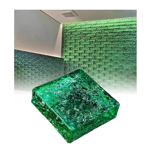 Bloc de verre rectangulaire vert 15x15x4.8 cm haute transparence pour brique decorative