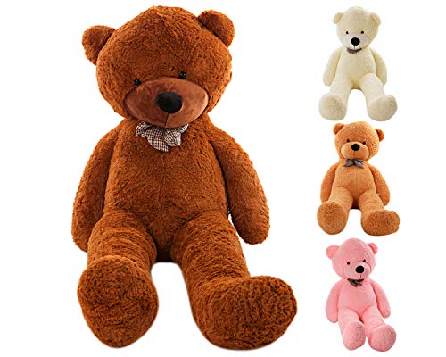 MyTeddyWorld Riesen Teddy Bär Dunkelbraun XL-XXXL Teddybär 140-200 cm samtig weich Plüsch Kuscheltier Plüschbär Farbwahl