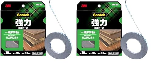3M 両面テープ 強力 一般材料用 幅10mm 長さ10m スコッチ KH-10R 金属 木材 (× 2)