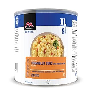 Mountain House Scrambled Eggs with Bacon Freeze Dried Survival Emergency Food 10 Can Gluten Free
