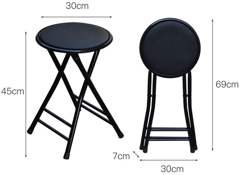 Taburete plegable resistente con capacidad de 200 kg para cocina, hogar, oficina, exterior, silla plegable con patas de metal para barra de bar, salón, taburete alto ligero y duradero.