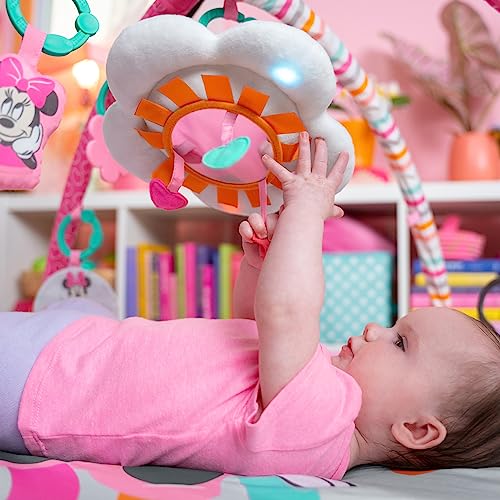 Image of Bright Starts Disney Baby Minnie Mouse Forever Besties Activity Gym with Music and Lights, Pink, Newborn+