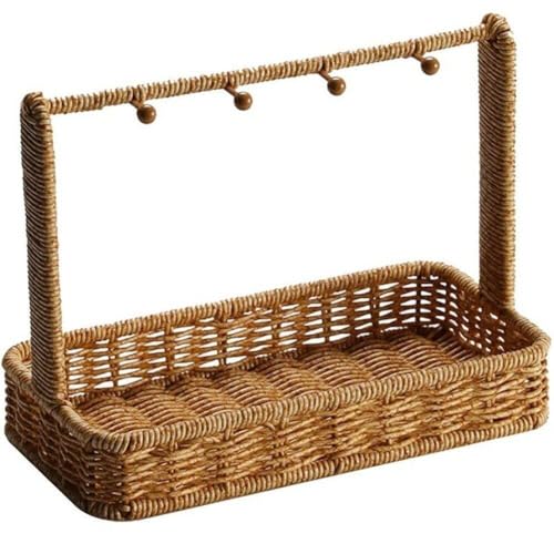 Panier pour collations et rangement bureau en osier tressé