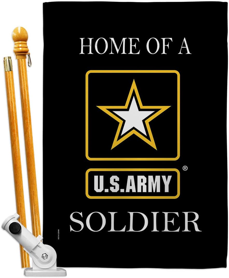 US Army Army Soldier House Flag Set Armed Forces Rangers United State American Military Veteran Retire Official Decoration Banner Small Garden Yard Lawn Proch, 28 x 40 inch, Made in USA