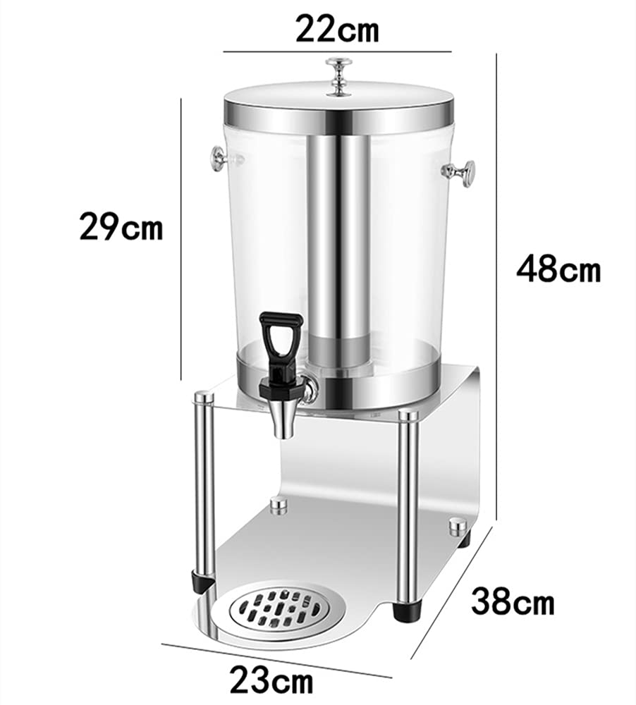 Dispenser Per Bevande In Acciaio Inossidabile Con Contenitore Per Serbatoi, Dispenser Per Succhi Di Bevande Calde E Fredde Da 8/16 Litri Con Rubinetto Senza Perdite E Vassoio Di Scarico-16L