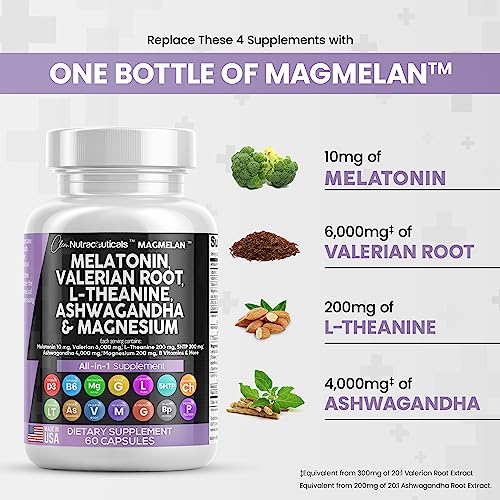 Clean Nutraceuticals CLN-MELATON-01 Melatonin 10Mg Valerian Root 6000Mg L Theanine 200Mg Ashwagandha 4000Mg thumb #1