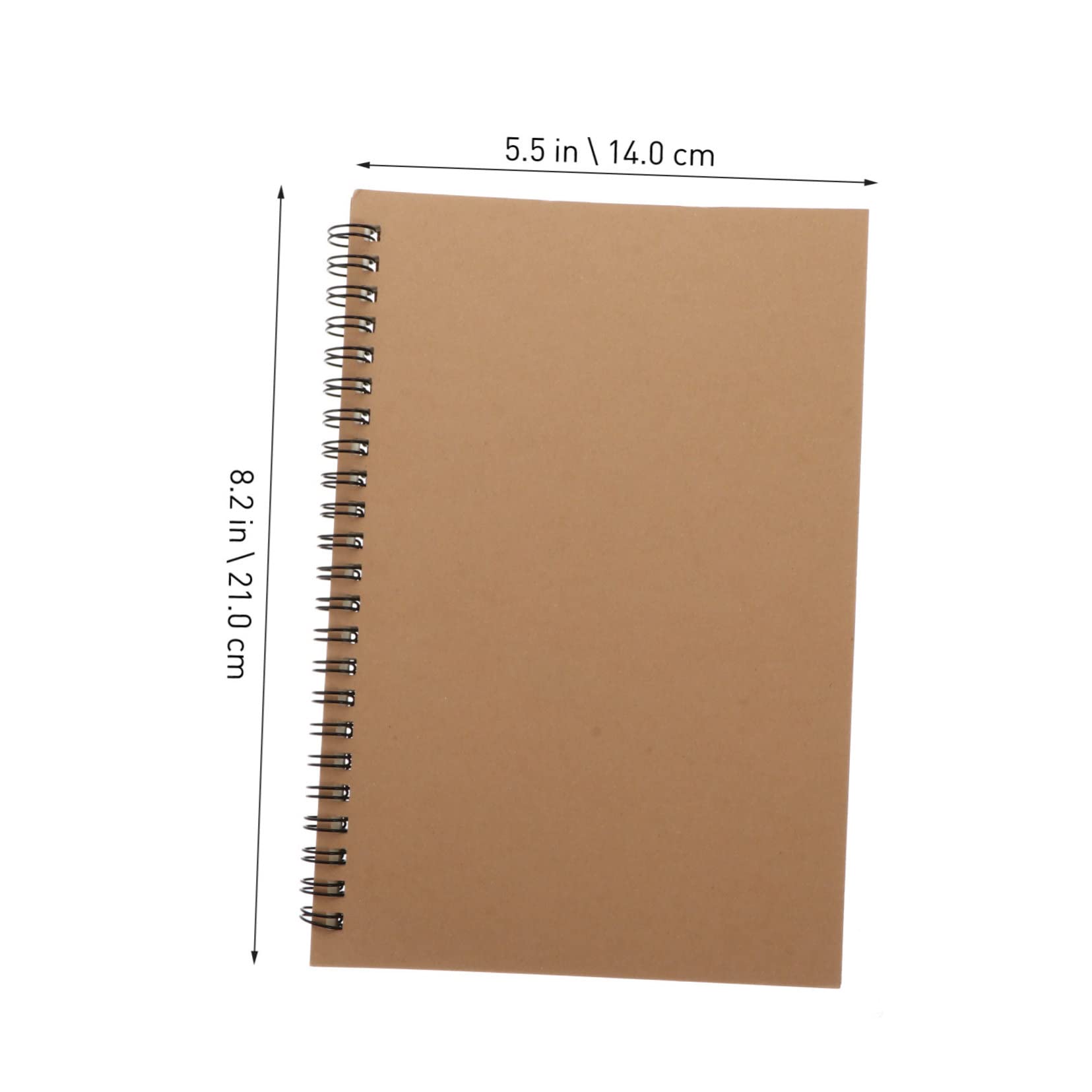 Carnet à Spirale Kraft Marron, Lot de 5, Format Simple