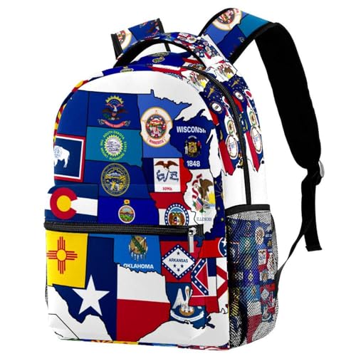 Sac à dos ordinateur grande capacité avec imprimé chat bleu
