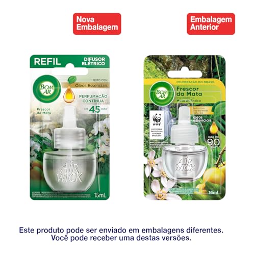 Air Wick, Refil para Difusor Elétrico Bom Ar Frescor da Mata 16ml, Cor: Verde