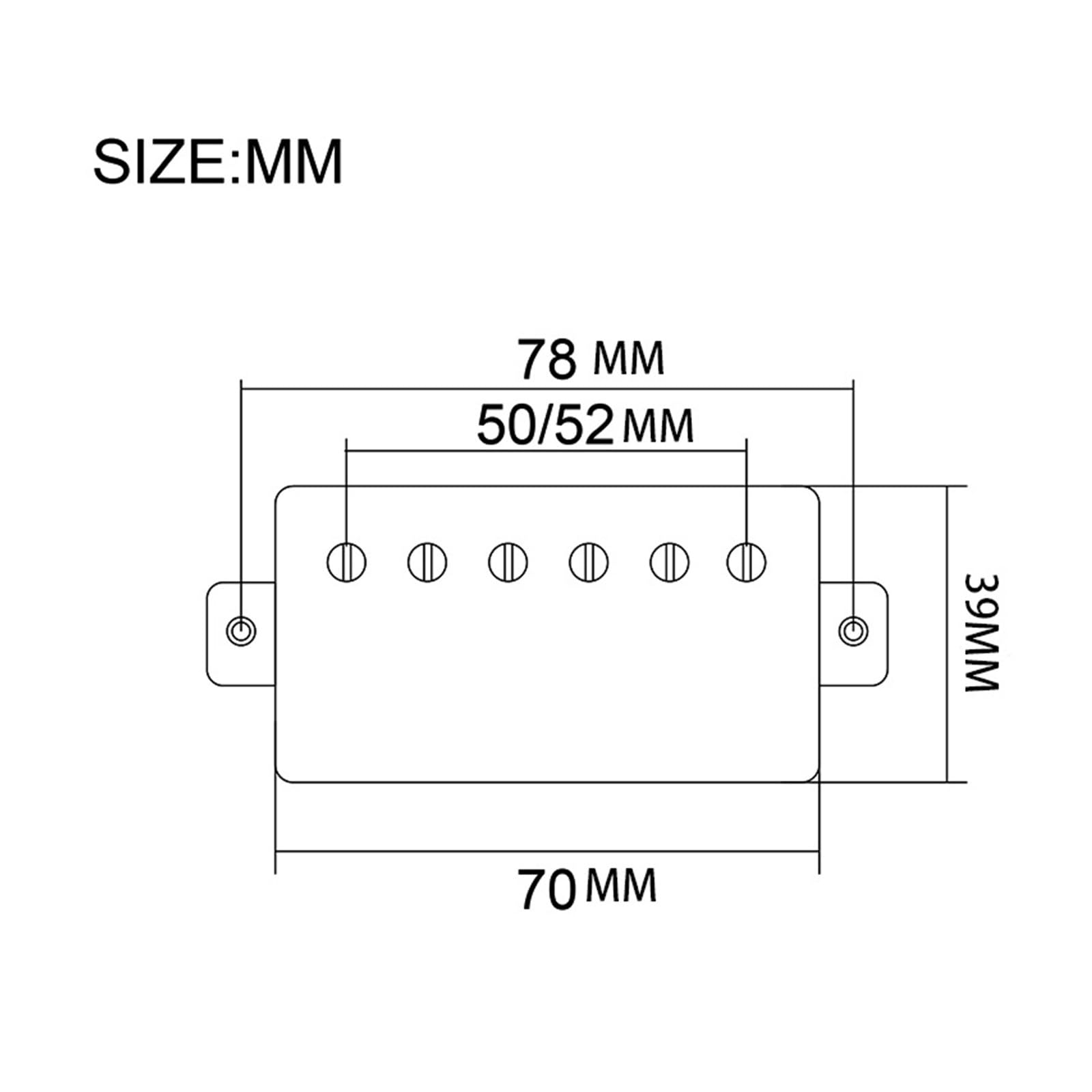 Chitarra Acustica Elettrica Con Pickup A Doppia Bobina Magneti In Alluminio E Nichel E Base In Rame Bianco(3/4)