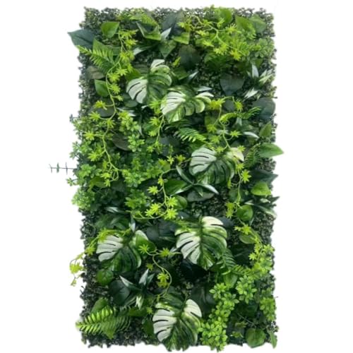 AQCQDQ Künstliche Pflanzenwand, 50 x 100 cm Outdoor Künstliche Hecke, PE, Künstliche Pflanzen Wie Echt, Simulierte Wandpflanze, Blumen Wanddekoration für Wandbegrünung (Kombination 3)