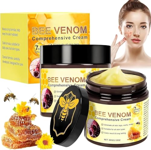 2 Stück Bienengift Hautregenerations Creme, Bienengift Creme Komplettcreme, Bienengiftsalbe, Bienengift-Hautbehandlungscreme, Bienengift-Therapie Cremes für alle Hauttypen