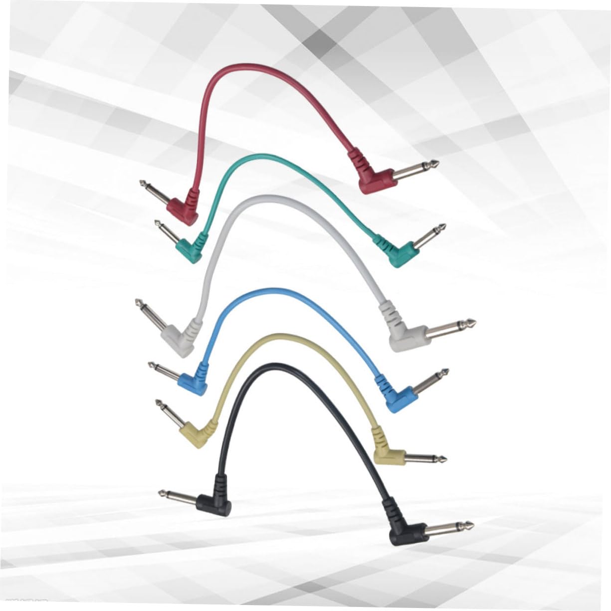 ULDIGI Replaceable Guitar Effects Cables 6pcs 6.35mm Elbow Electric Guitar Effector Cables Patch Kit