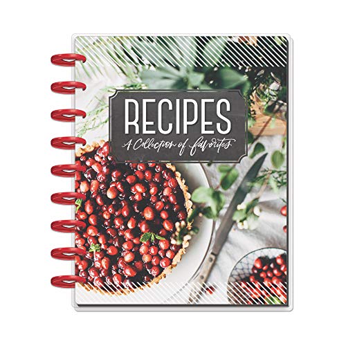 me & my BIG ideas The Happy Planner - Recipes Theme - 8 Month Undated - Recipe Layout - Holds 192 Recipes, 10 Grocery Lists, 8 Dividers and Quick Cooking Guide - Classic Size