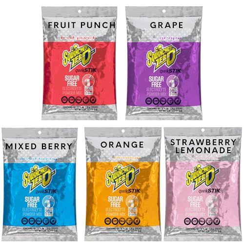 Sqwincher Zero Qwik Stik - Single Serve Sugar Free Low Calorie Low Sodium Electrolyte Replacement Powder Hydration Drink Mix 0.11 oz Packet (Pack of 250)