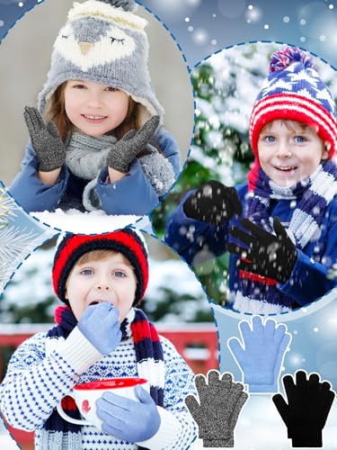 Image of EBOOT 3 Pairs Winter Kids Gloves Warm