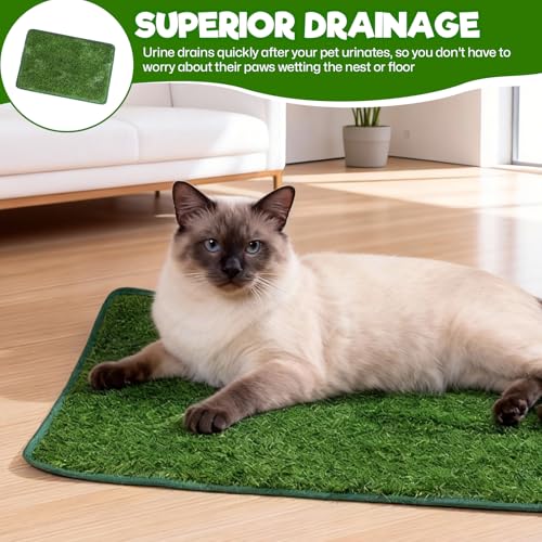 Hundetoilette Welpentoilette, 2 Stück Wiederverwendbar Hundetoilette Ersatzrasen Hundeklo für Zuhause Rasen Training Pee Pads Anwendbar Kleine Hunde(36,5 x 46 cm)