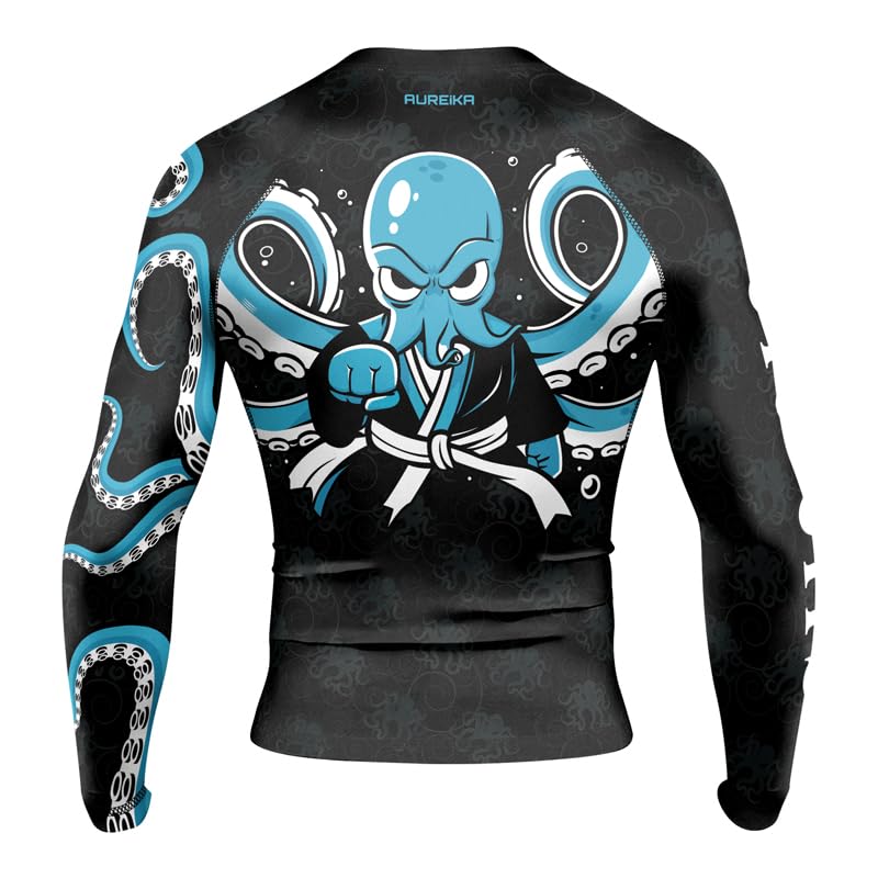 Octopus Men's No-Gi Rash Guard – Long Sleeve Compression Fit Top for BJJ Jiu Jitsu MMA Grappling3