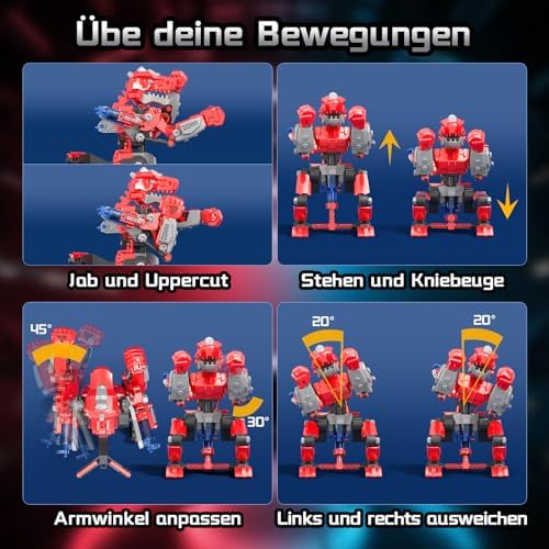 Experiments for Children from 8 9 10 11 12 13 14, Build Two Hydraulic Boxing Robot Construction Kit, Experiment Box, Robot Construction Kit, Children's Toy Gifts from 8-14 Years Boys