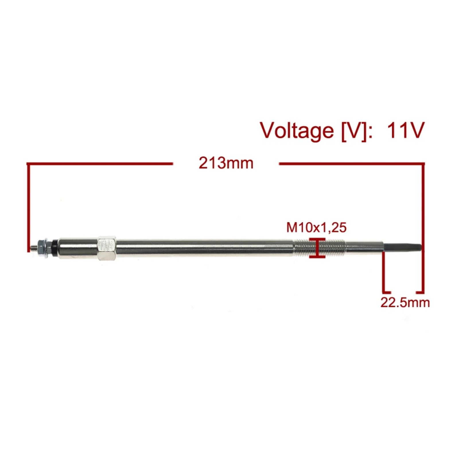Bujías de precalentamiento Juego De Bujías Incandescentes Compatible Con Master II 2003-2026 Cerámica Calentador Auxiliar Universal