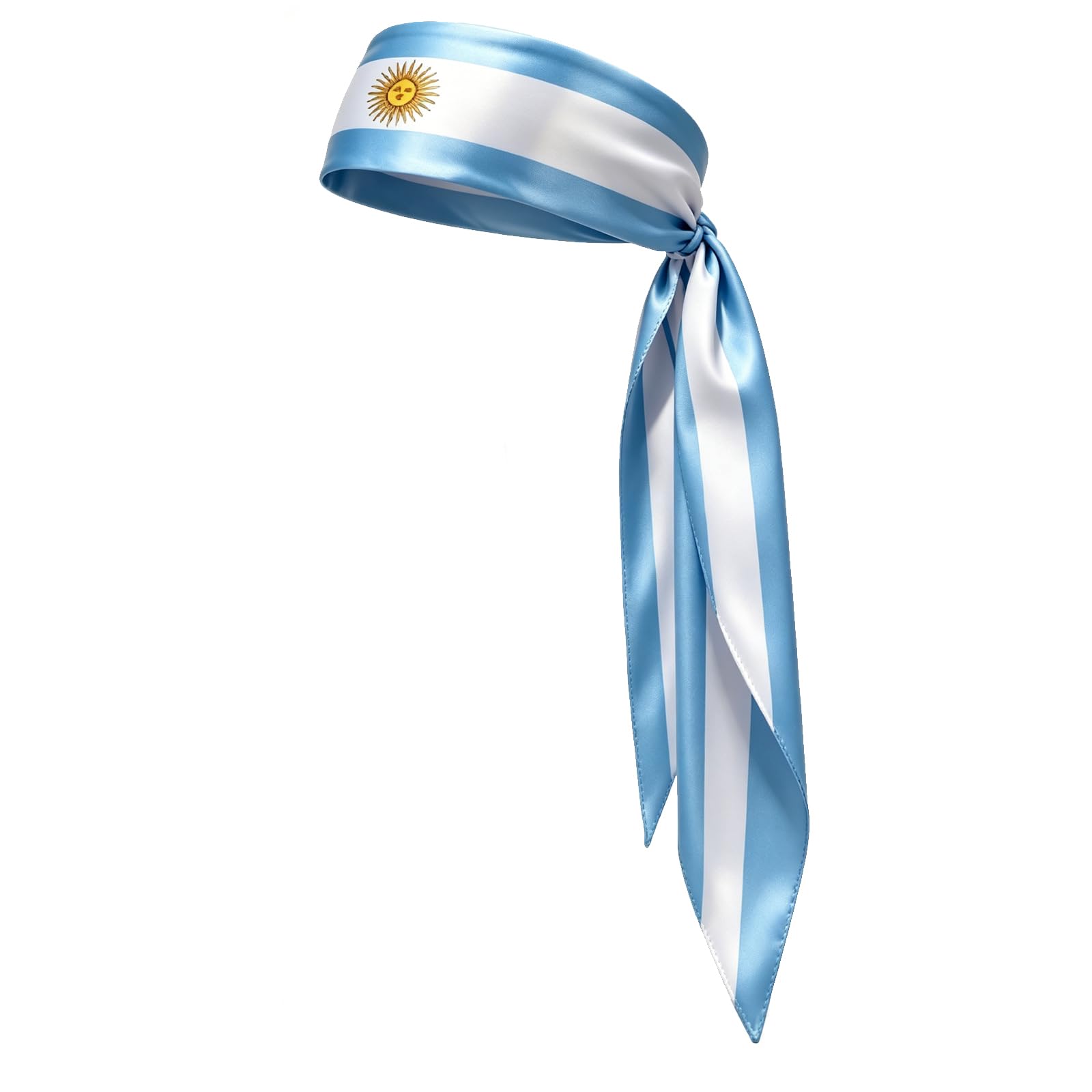 World Cup Argentina Flag Inspired Head Scarf, Light Blue and White Sun of May Head Scarf…