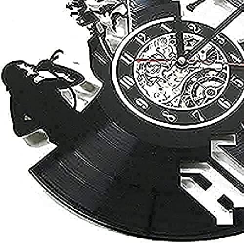 Horloge murale CD quartz silencieuse style rétro disque vinyle