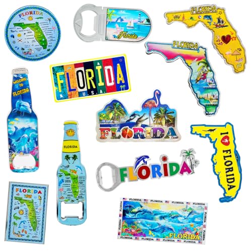 12 Imanes Decorativos de Florida en Pack miniatura 1