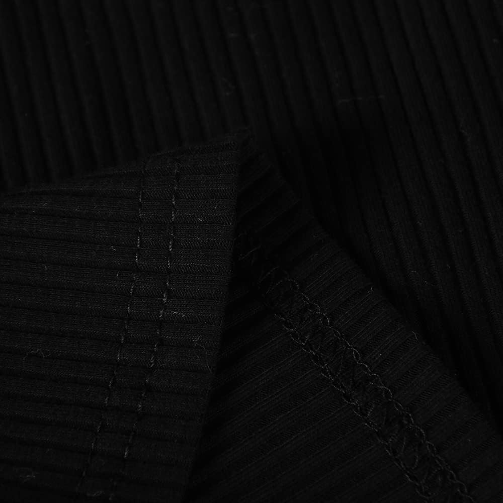 Roselux Women Long Sleeve Scoop Neck Ribbed Fitted Knit Shirt Basic T-Shirts - Image 5