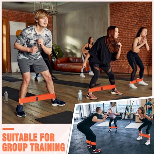 Image of 12 Pcs Fabric Resistance Bands for Working Out Non-Slip Booty Exercise Loop Bands for Women Men Glutes Hip Thigh Butt Yoga Pilates Fitness Gym, Light Medium Heavy