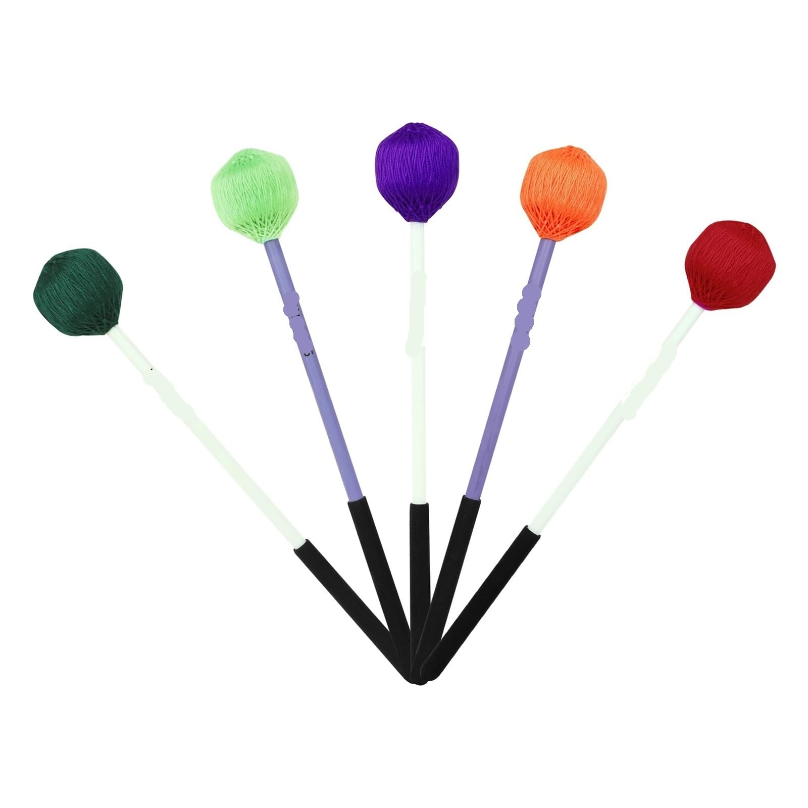 Baguettes de marimba Baguettes de grosse caisse, baguettes professionnelles, maillets Marimba, poignée antidérapante, accessoires d'instruments à Percussion(Orange)