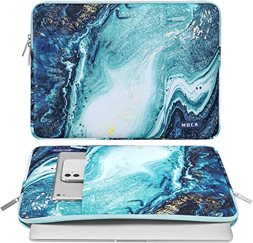 Image of MOCA Laptop Sleeve Bag Compatible with Old MacBook Air 13.3 / MacBook Pro 14 M3 M2 M1 Pro /Max A2442 Sleeve Polyester Vertical Case with Pocket,Blue