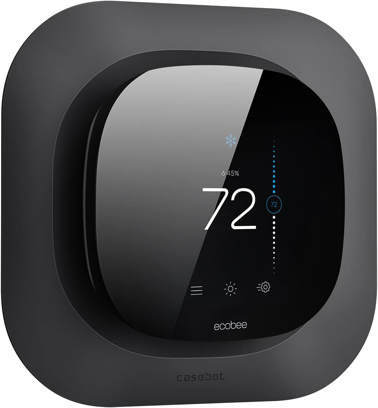 Wall Plate for 2022 Ecobee Smart Thermostat Premium & 2022 Ecobee Smart Thermostat Enhanced, Practical and Stylish Trim Kit Bracket Mount Cover, Easy Installation, Matte Black