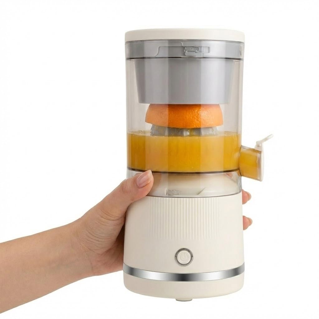 Drumstone (𝐒𝐩𝐞𝐜𝐢𝐚𝐥 𝟏𝟓 𝐘𝐞𝐚𝐫𝐬 𝐖𝐚𝐫𝐫𝐚𝐧𝐭𝐲) USB C Rechargeable Electric Orange Juicer 200ml Compact Cordless Lemon Lime Juice Maker, Portable Automatic Citrus Press-image-35