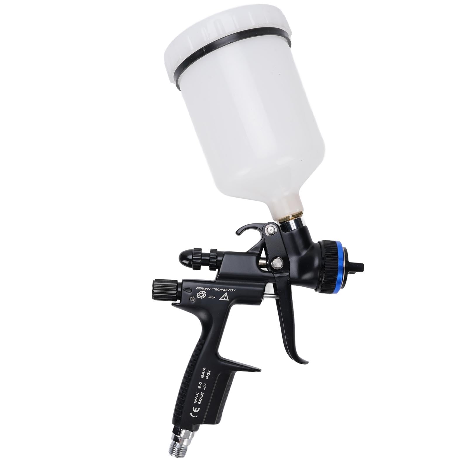 Pistola a Spruzzo Ad Aria HVLP, Pistola a Spruzzo HVLP con Ugello 1,3 Mm e Bicchiere di Plastica 600 Ml, Spruzzatore di Vernice di Grado Professionale per Mobili, Mobili