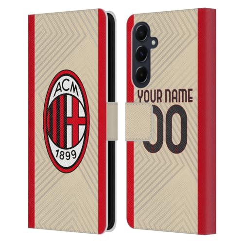 Étui AC Milan Samsung A55 5G haut de gamme en cuir portefeuille au design exclusif Away