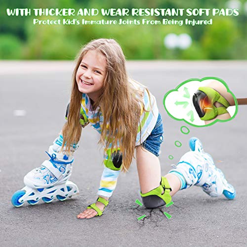 image for SAMIT Knee Pads for Kids 3-8 Years Boys Girls Protective Gear Set Todd