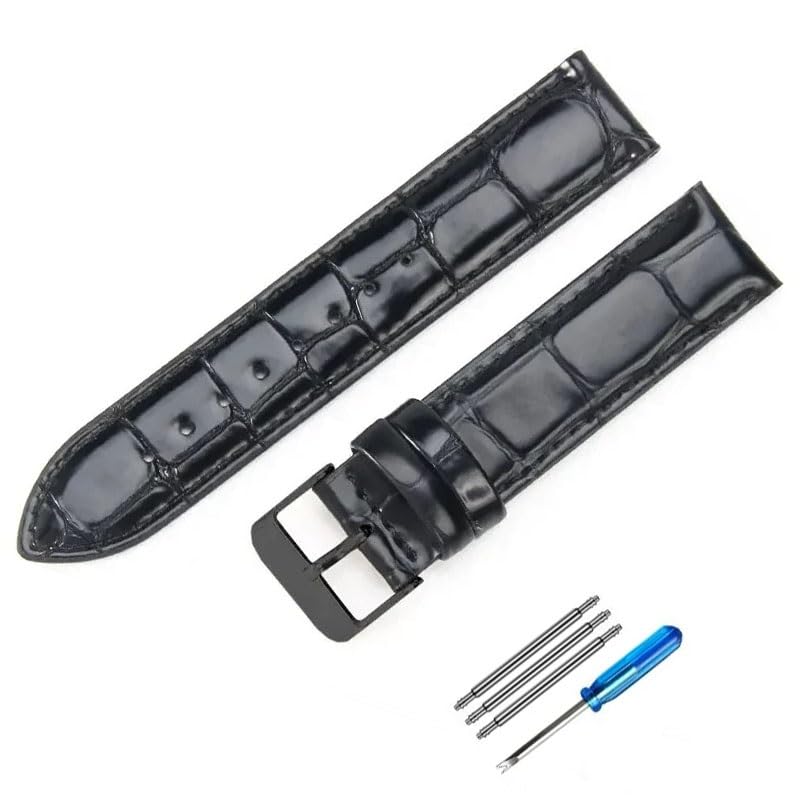 Bracelet de montre en cuir pour montre DW femmes hommes noir 14mm